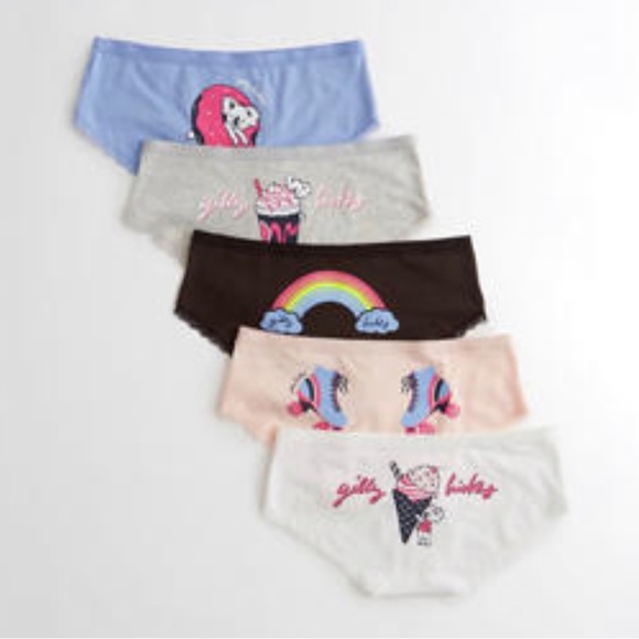 NWT Hollister Gilly Hicks Graphic Cotton Hiphugger Multipack, Multicolour - Picture 1 of 3